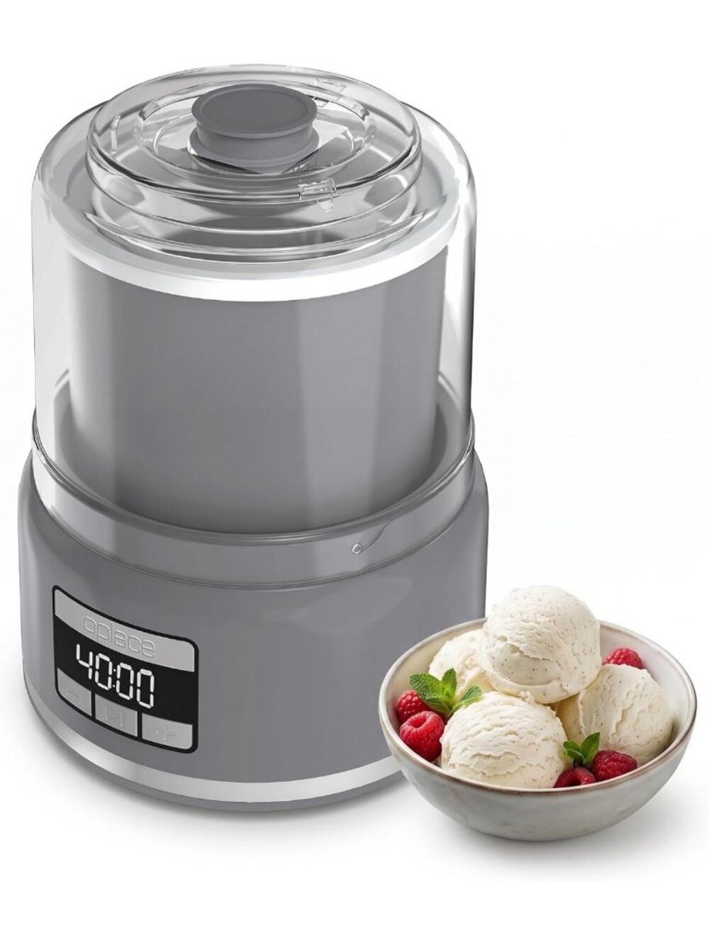2.1 Quart Ice Cream Maker - Soft Serve, Gelato & Sorbet Machine with Fast